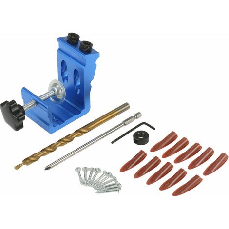 Localizzatore di fori inclinati per la lavorazione del legno, blu localizzatore di fori inclinati per la lavorazione del legno foratura di fori macchina per fori inclinati per la lavorazione del legno (1/5)