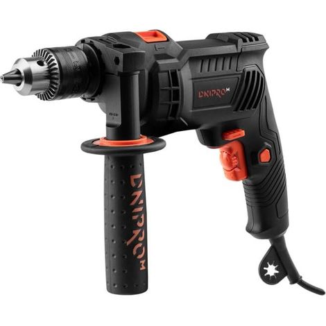Perceuse à Percussion 650W, 2800 tr/min, Mandrin 13 mm à Clé, Réversible, Poignée Auxiliaire, Compacte, Idéale pour Béton, Métal et Bois. HD-8 (1/5)