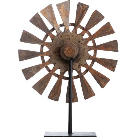 Sculpture façon roue en bois et métal Georgia (1/5)