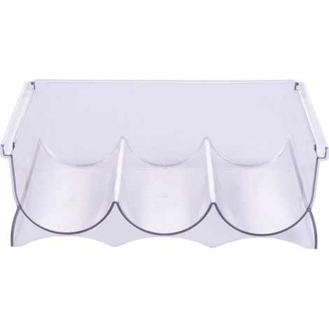 Portabottiglie da frigo 29,4x20,6x10 cm 3 vani, in plastica PET, trasparente, Sìordine (1/3)