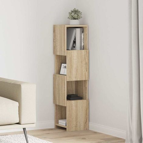 vidaXL Mobile angolare Rovere Sonoma 25,5x25x102cm Legno