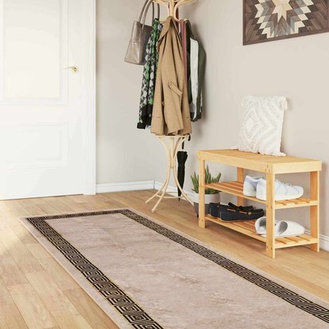 vidaXL Coureur de Tapis MARSA Noir 100 x 400 cm Polyester et PVC
