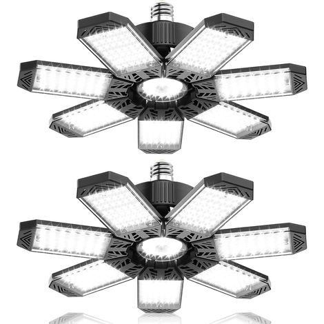 Eclairage LED Garage 200W 2 Pièces - 20000LM Puissant Lampe Garage 6500K (1/5)