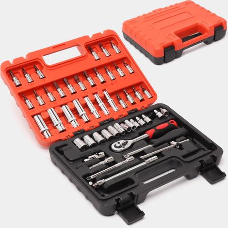Valigetta con Attrezzi da Officina 53 Pezzi Chiavi a Cricchetto per Bricolage (1/5)
