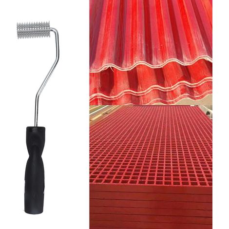 Rodillo laminador de fibra de 25 x 50 mm, resina de aluminio, mango ergonómico, nivel de burbuja, ManoMano (1/5)