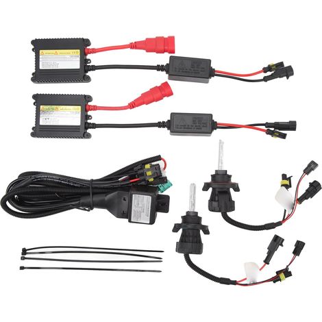 12V 55W HID-Xenon-Lampenset mit H13-Anschluss, 6000K, hohe Helligkeit, lange Lebensdauer und energiesparend für Autoscheinwerfer - AquaForge