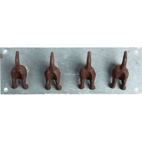 Patère - 4 chiens - L 7 cm x l 30 cm x H 10 cm - Livraison gratuite