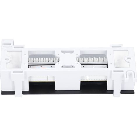Panneau de brassage CAT6 8 ports, montage rack 19", câblage RJ45 norme 568A/B pour réseau (1/5)