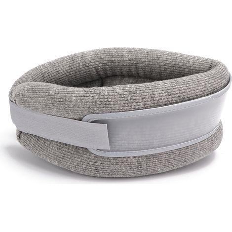 Dispositif de Traction Cervicale, Collier Cervical Correctif Respirant avec Sangle de Fixation, Taille Moyenne Gris (1/5)