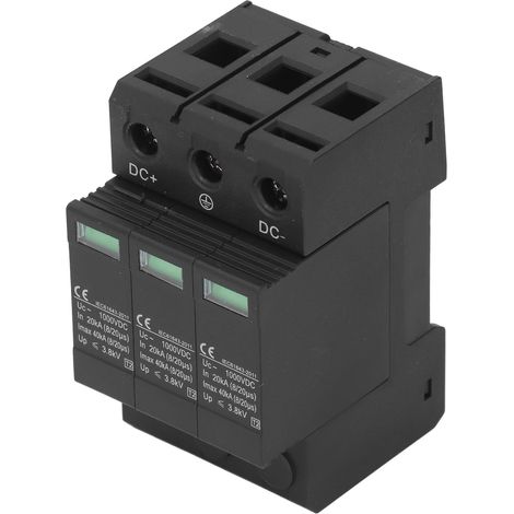 Dispositif de protection contre les surtensions photovoltaïques modulaire ignifugé 40 kV triphasé à réponse rapide, 1 000 V CC, 40 kV CC (1/5)