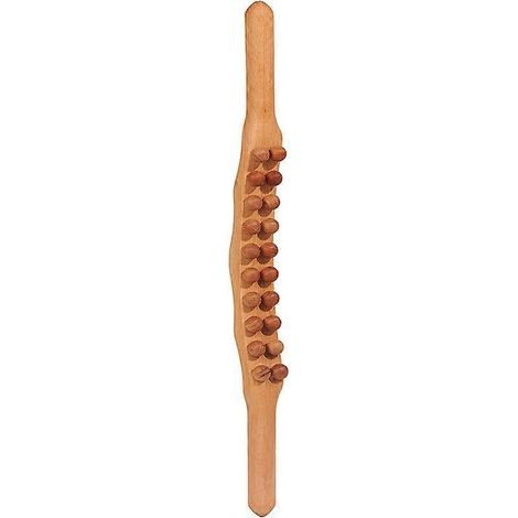 Massagegerät mit 20 Holzperlen, Schabmassagestab zur Entspannung von Rücken, Bauch und Schultern (1/5)