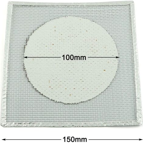 2pcs gaze de fil de fer d'amiante de joint de chauffage avec le centre en céramique, 5,9 pouces x 5,9 pouces (1/2)