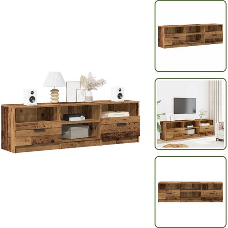 vidaXL TV-Schrank Altholz-Optik 150x33,5x45 cm Holzwerkstoff