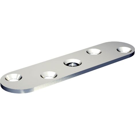 Hucoco – Platine de fixation sur chant en acier galvanisé – Pour monture SLID'UP 2000 – Poids max 80 kg – Épaisseur panneaux 25 mm min