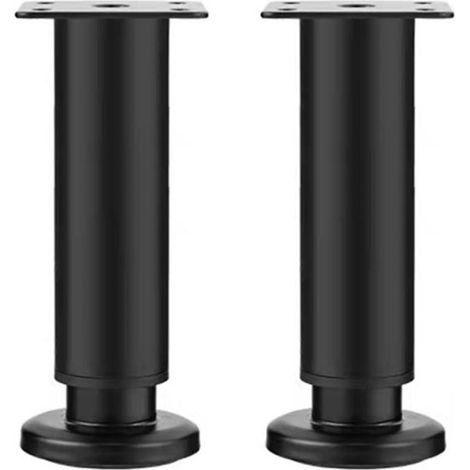 Lot De 2 Pieds De Meuble Réglables en Métal Pieds De Support pour Table Armoire 18-30 Cm Stabilité Polyvalents pour Canapés Tables Et Armoires (1/5)