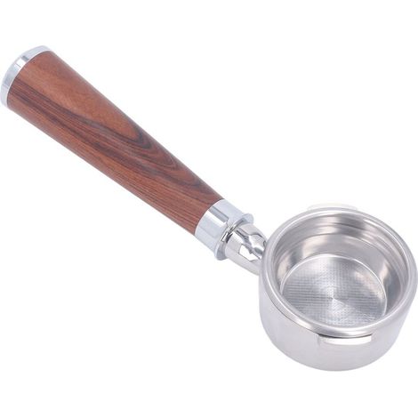 Portafilter Bottomless 58mm pour GAGGIA en bois rouge et acier inoxydable (1/5)