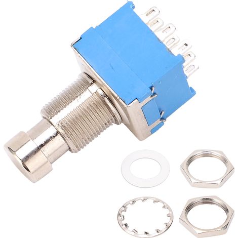 9-polige Schalterbox für Gitarrenpedale, hitzebeständiges PVC und Metall, Audiogeräte, Blau (1/5)