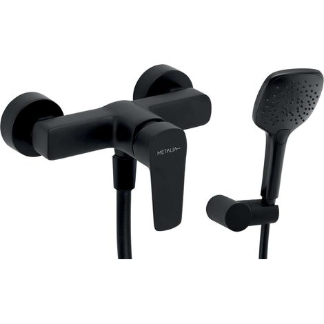 Novaservis Metalia 58 - Grifo de ducha con accesorios, negro 58061,5 (1/2)