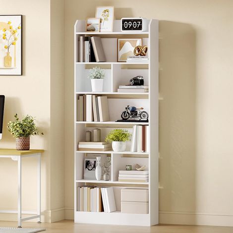 Bibliothèque, Étagère à 7 Niveaux, Cloison Séparateur, Présentoir (1/5)