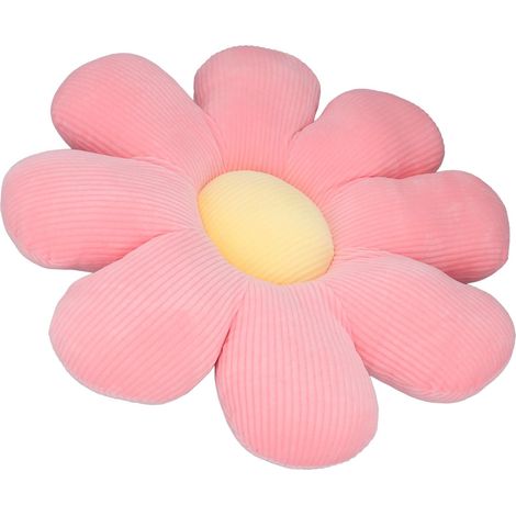 Coussin décoratif en peluche marguerite, motif marguerite, pour fauteuil, canapé ou voiture (type 4). (1/5)