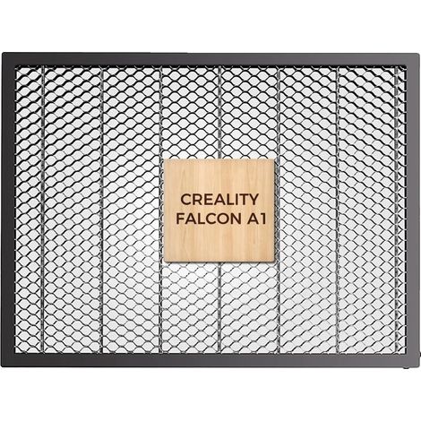 Panel de grabado tipo panal, 460 mm x 346 mm, material de hierro galvanizado, compatible con Falcon A1/A1pro, construcción totalmente metálica, diseño con orificios de 8 mm de diámetro.