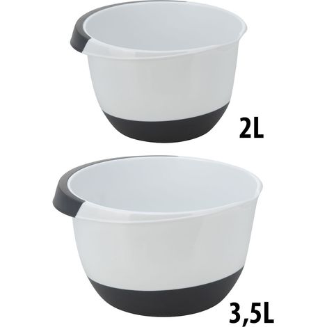 Rührschüssel Set - 3,5 + 2 Liter - Schüssel Salatschüssel Kochschüssel Schüsseln