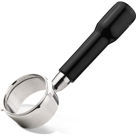 Portafiltro sin fondo 58 mm de acero inoxidable con mango ergonómico, compatible con Gaggia Classic y Evolution – Ideal para preparar espresso en casa (1/5)