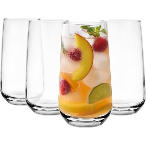 Lot de 4 verres à long drink 430 ml verres à eau verres à cocktail verres à highball Passe au lave-vaisselle (1/5)
