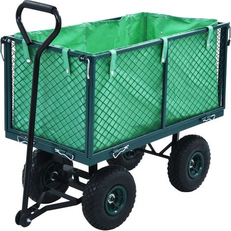 Garden Hand Trolley Green 350 kg vidaXL (1/5)