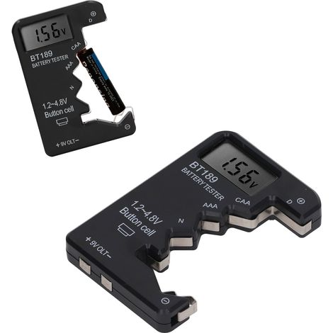 Ce testeur/chargeur de batterie est utilisé pour tester les piles C/AA/AAA/D/N/9V/6F22 et les piles boutons 1,5V/3V (noires). (1/5)