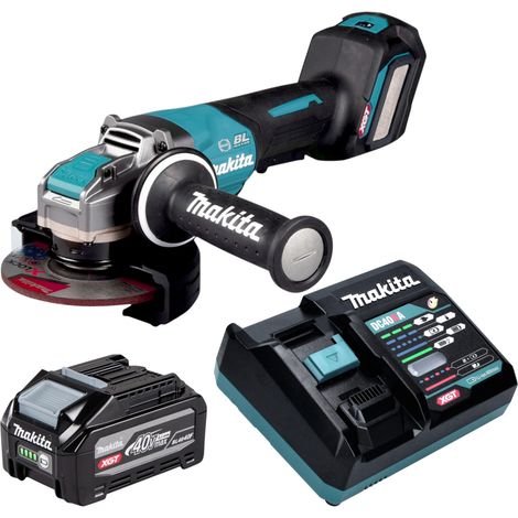 Amoladora angular a batería Makita GA 044 GU101, 40 V máx., 125 mm, X-LOCK Brushless + 1 batería de 4,0 Ah + cargador (1/5)