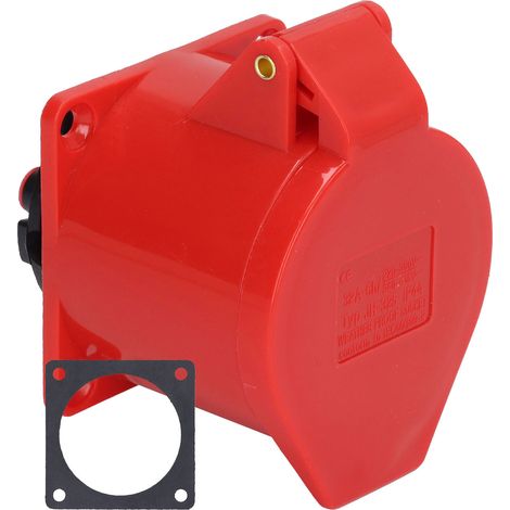 Lot de 2 Prises Industrielles IP44 Étanches 5 Broches Encastrables 32A 220-380V 240-415V (1/5)