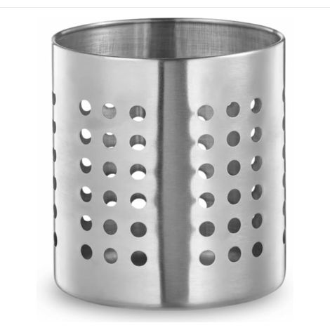 Pentola da cucina in acciaio inox perforato – 12,2 x 13 cm – Pratico organizer per utensili da cucina