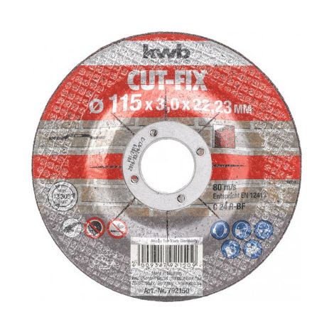 Disco de corte kwb 792150 carburo de silicio 115 mm