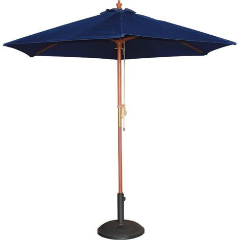 Parasol de Terrasse Professionnel - Ø2520 mm - Bleu Marine à Poulie - Bolero (1/5)