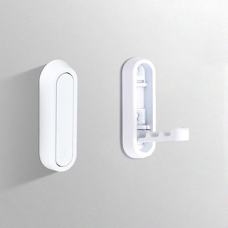 Juego de 2 ganchos de pared plegables para baño, abrigos, albornoces, bolsos solución de almacenamiento para baño, armario, entrada, piscina y cocina (blanco). (1/3)