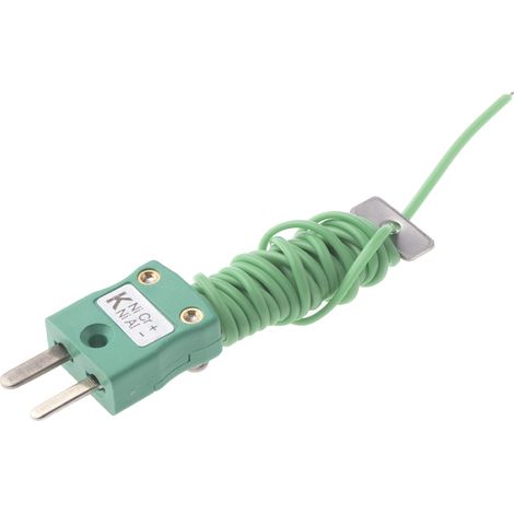 Thermocouple type K, L 1m, +220°C max à Fiche mâle miniature ( Prix pour 1 )