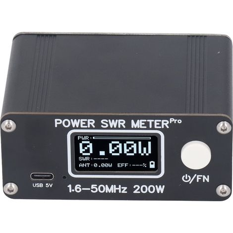 Compteur ROE 1,6-50MHz 0,5W-200W, écran 3,3cm, testeur de puissance HF ondes courtes avec alarme sonore (1/5)