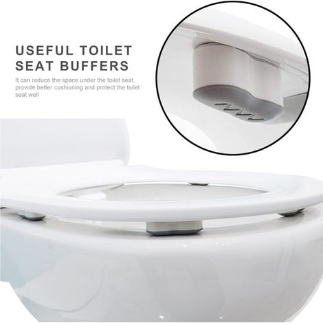 butées de siège de toilette autocollantes, entretoises pour abattant de toilette avec fixation de bidet (1/4)