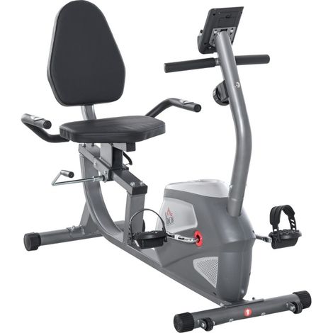 Vélo d'appartement semi-allongé avec résistance magnétique 8 niveaux et écran LCD (1/5)