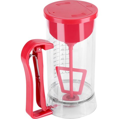 Mélangeur et distributeur électrique sans fil à piles pour pâte à crêpes, cupcakes et gaufres