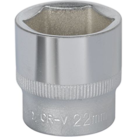 Sealey S3822 Premier Socket 3/8""Sq Drive 22mm
