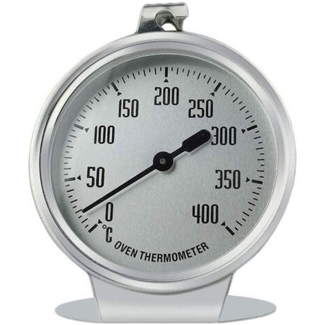 Oven and grill thermometer, oven thermometer, grill/smoker monitoring thermometer, large version