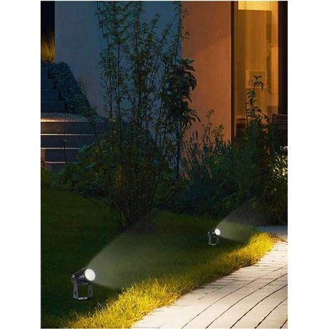 Faretto Led Luce Calda Cob 3.5 W Proiettore Da Giardino Terra Staffa A Parete (1/4)