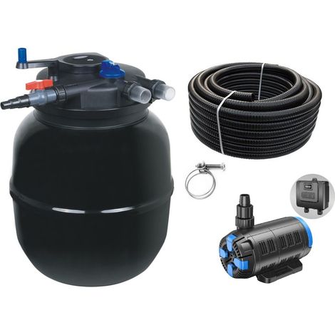 Druckteichfilter Set CPF 50000 regelbare Eco Pumpe 10m Schlauch Nr.55