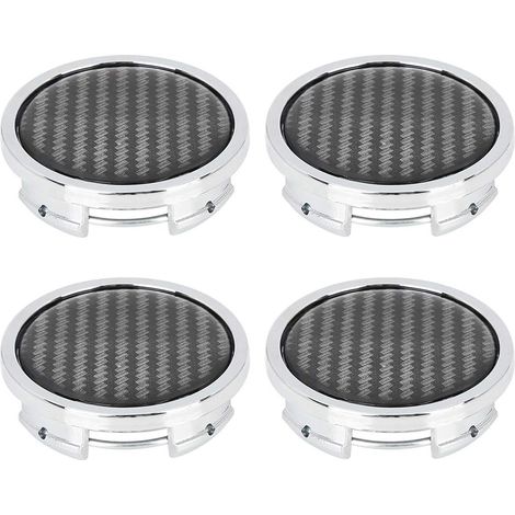 Enjoliveurs De Moyeu De Roue pour Automobile Carbone Fibre Diamètre Extérieur 57mm, Base 51.7mm, Hauteur 16mm, Clip 54mm, ABS (1/4)