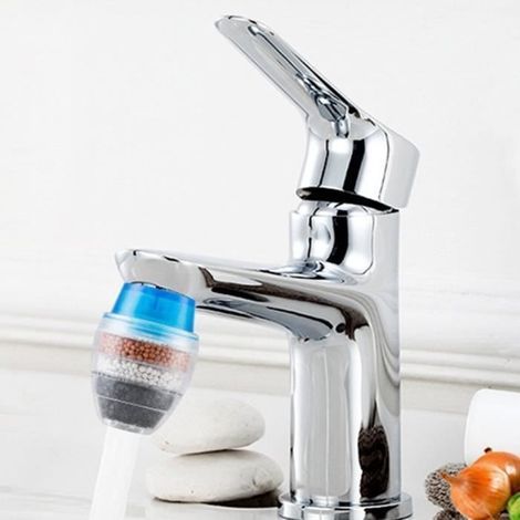 Filtre de robinet de cuisine universel purificateur d'eau du robinet Portable filtre à eau multicouche à charbon actif (1/4)