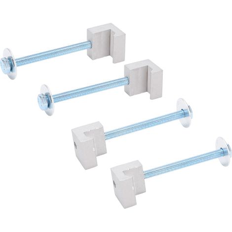 Kit de montaje de 4 piezas de ganchos en J de aluminio para cajas de almacenamiento en camionetas y crossovers. (1/5)