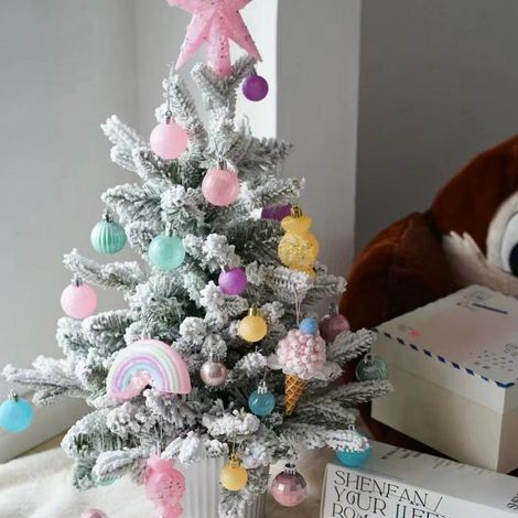 Ornement De Noël - Boule Peinte En Forme De Macaron - Décoration Festive Pour Arbre De Noël - Lot De 40 Pièces (1/5)
