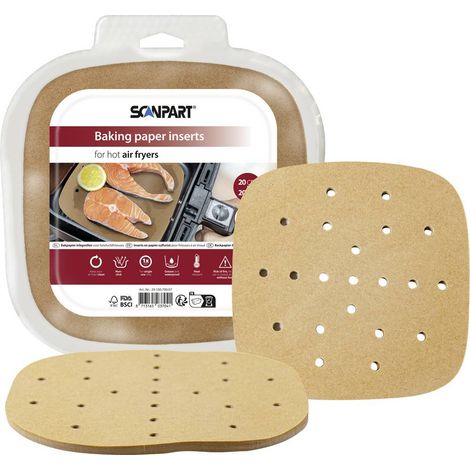 ScanPart 2910070007 Carta per friggitrice ad aria calda perf. 20 x 20 cm